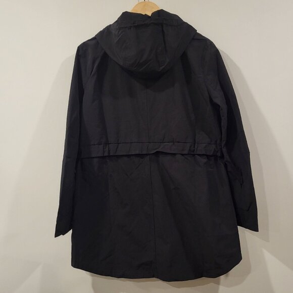 NWOT J Crew Women's Black Perfect Lightweight Rain Jacket with Hood Size XST - Picture 7 of 12